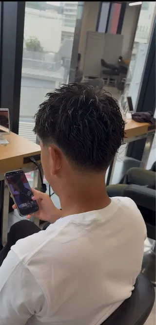 ショート パーマ指名率No1 メンズ特化ケイトのヘアスタイル