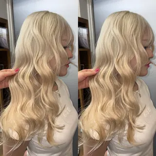 ロング カラー なんば、心斎橋🍓 ハイトーンnicoのヘアスタイル