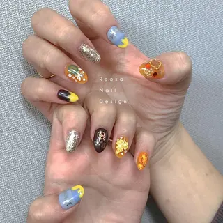 セミロング ネイル Blowe ニュアンスのネイルデザイン