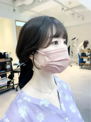 セミロング カラー パーマ ヘアアレンジ メンズ キッズ ネイル マツエク・マツパ アイブロウ 似合せレイヤー/ 柔らか透明感カラーのヘアスタイル