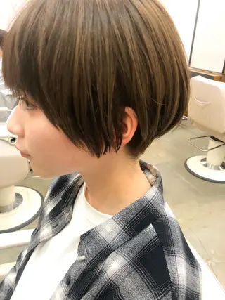 ショート カラー すきバサミを使わない カット✂️✨郡司泰之のヘアスタイル