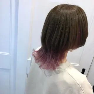 ミディアム カラー 中島 沙也加のヘアスタイル