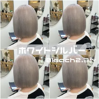 ミディアム カラー ヘアアレンジ 渋谷🩶ハイトーン 🩶FUMUのヘアスタイル
