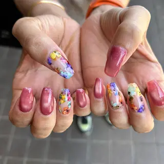 ネイル FOINAIL 🎀長さだし🎀のネイルデザイン