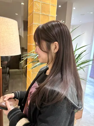 セミロング カラー 透明感✨女性特化💙 chihiroのヘアスタイル