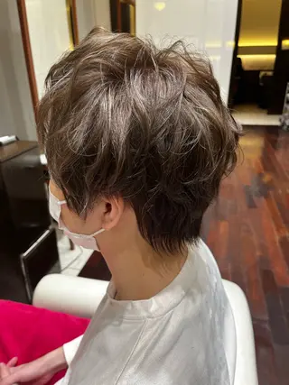 ショート カラー メンズ 梅田茶屋町ヘッドスパ ＆艶カラー　りほのヘアスタイル