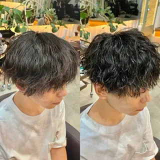 ショート パーマ メンズ 【扱いやすいパーマ】 眞鍋拓己のヘアスタイル