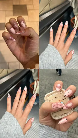 ロング パーマ 波 なみのネイルデザイン