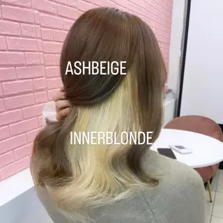 セミロング カラー エクステ🩵ブリーチ 韓国ヘア🩵KAEのヘアスタイル