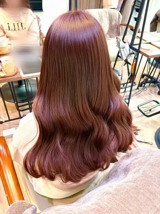 ロング カラー 新宿|透明感・艶カラ ー|顔周り特化🌷のヘアスタイル