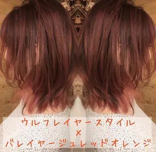 ミディアム カラー テトネ タカシのヘアスタイル