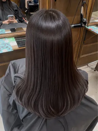 セミロング 艶髪💎透明感✨ 似合わせ💛RIHOのヘアスタイル
