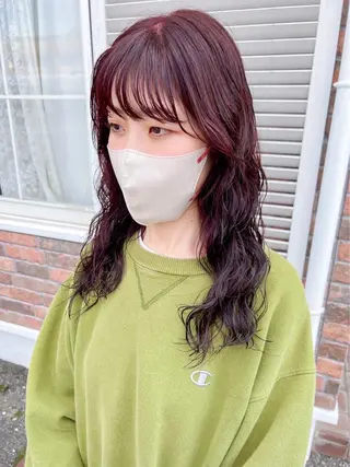 ロング カラー パーマ YURAGI🤍 SAEのヘアスタイル