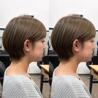 ショート 🫧艶レイヤー/シア カラー💫石川遥💎のヘアスタイル