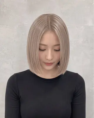 ミディアム カラー 久木原 ゆりのヘアスタイル