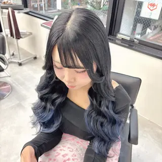 セミロング 横浜シールエクステ 韓国エクステみさきのヘアスタイル