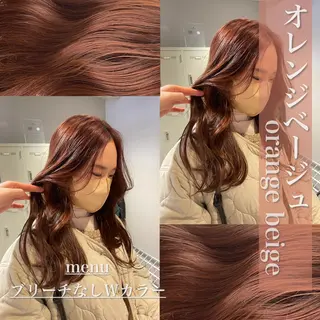 ミディアム カラー 抜け感レイヤー︴ ニュアンスカラーのヘアスタイル
