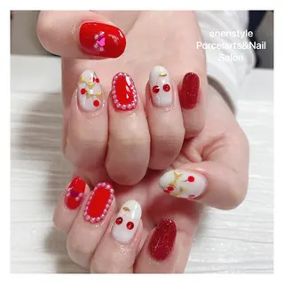 ミディアム ネイル 🐾enen style 🐾のネイルデザイン