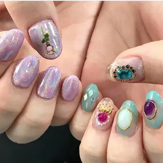 ネイル 渋谷/チップ長さ出し 👑アプレgel-xのネイルデザイン