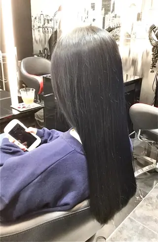 ロング カラー Annon プライベートサロンのヘアスタイル