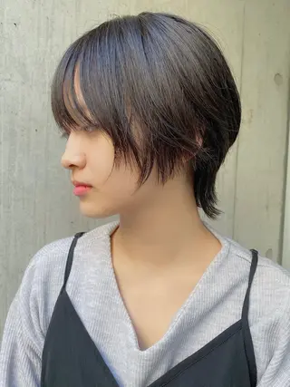 ショート カラー 似合わせレイヤー/ ケアパーマ/高倉のヘアスタイル