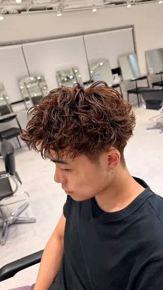 ショート カラー パーマ メンズ fifth 堀内新史のヘアスタイル