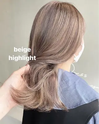 セミロング カラー ハイトーンカラー♡ yuのヘアスタイル
