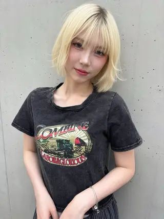 ショート ハイライトカラー/ レイヤー/箕浦 稜真のヘアスタイル