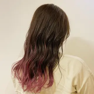 セミロング カラー 馬場 涼平のヘアスタイル