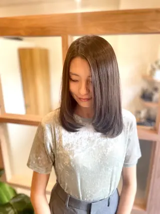 ミディアム カラー 秋山 幸太のヘアスタイル