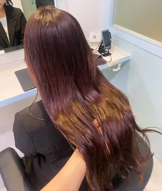 ロング 🤎モテ髪&透明感 ミルクティー🥣🤎のヘアスタイル