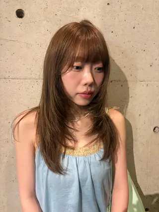セミロング 抜け感レイヤーカット 🐄Hanakaのヘアスタイル