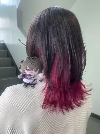 セミロング カラー 岩谷/ブリーチ 🪽透明感カラーのヘアスタイル