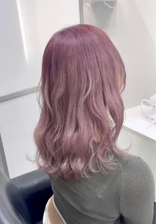 ミディアム mickey Yuinaのヘアスタイル