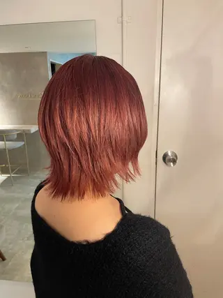 ミディアム カラー ☁️ケアブリーチ￤ ウルフ￤Shioriのヘアスタイル