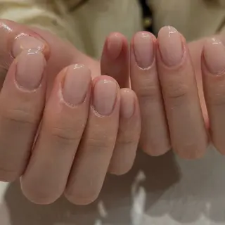 ネイル パラジェル*甘皮ケア 大人カジュアルのネイルデザイン