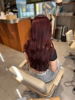 セミロング カラー 小林 夢羽のヘアスタイル