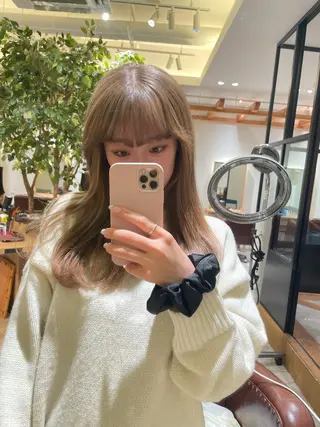 ロング カラー 蜂須賀🐝縮毛矯正 ストレートパーマのヘアスタイル