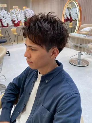 メンズ 大人メンズパーマ メンズ特化 萱原大幹のヘアスタイル