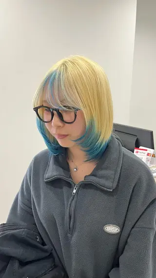 ミディアム カラー 橋本 保奈美のヘアスタイル