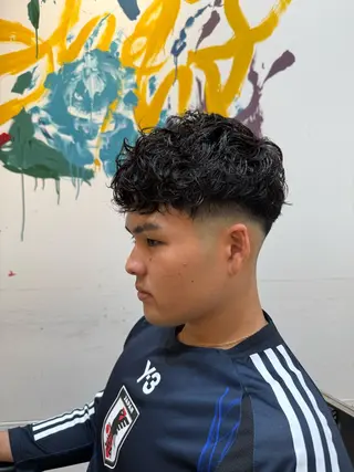 パーマ メンズ 菊地 隆斗のヘアスタイル