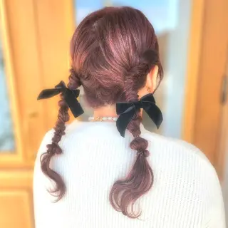 ヘアアレンジ シールエクステ🎀 ホシノ🕒ユウカのヘアスタイル