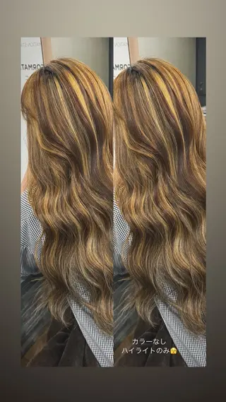 ロング RIEブリーチ& エクステ特化型のヘアスタイル