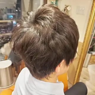 ショート メンズ パーマ spa hair ark 富井直美のヘアスタイル
