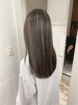 ロング カラー ハイライト⭐️上野 高広のヘアスタイル