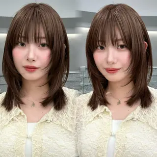 ミディアム 泉 舞香のヘアスタイル