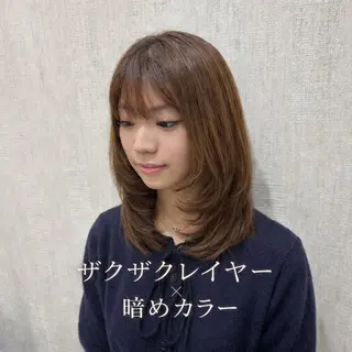 ミディアム 店長✨レイヤー✖️ 髪質改善✖️韓国ヘアのヘアスタイル