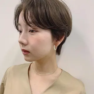 ショート カラー パーマ ヘアアレンジ 松田 亮葉のヘアスタイル