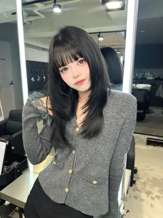 ミディアム カラー 爆美女ヘア💎 艶透明感カラー💎のヘアスタイル