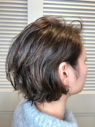ショート カラー パーマ 色気レイヤー& ショートはお任せ🌟のヘアスタイル